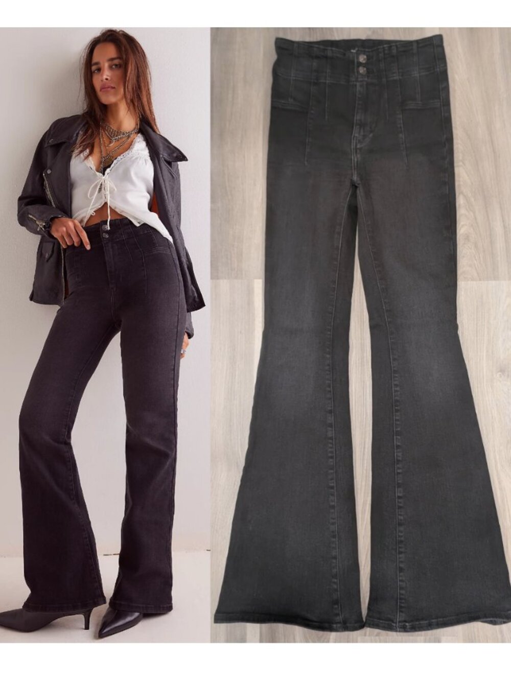 Free People | We The Free Jayde Flare Jeans In Onyx